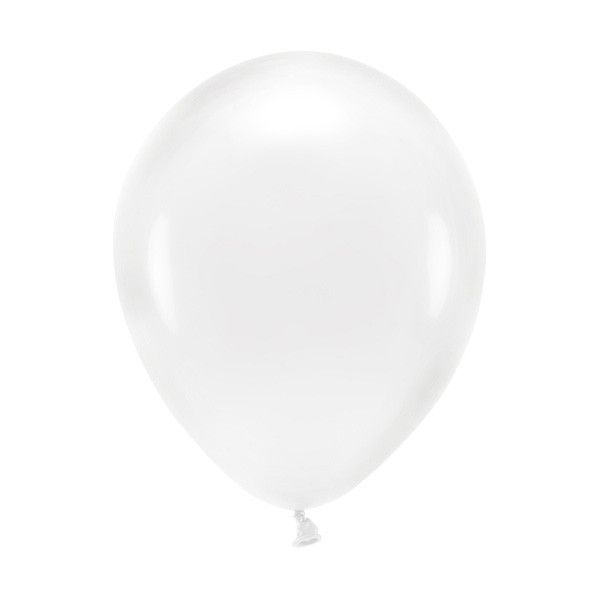 Balony Lateksowe Eco Metaliczne PartyDeco Transparentne 26 Cm 10