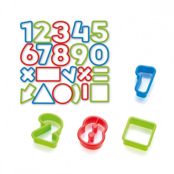 Molds, cookie cutters - Tescoma - Numbers and signs, 21 pcs.