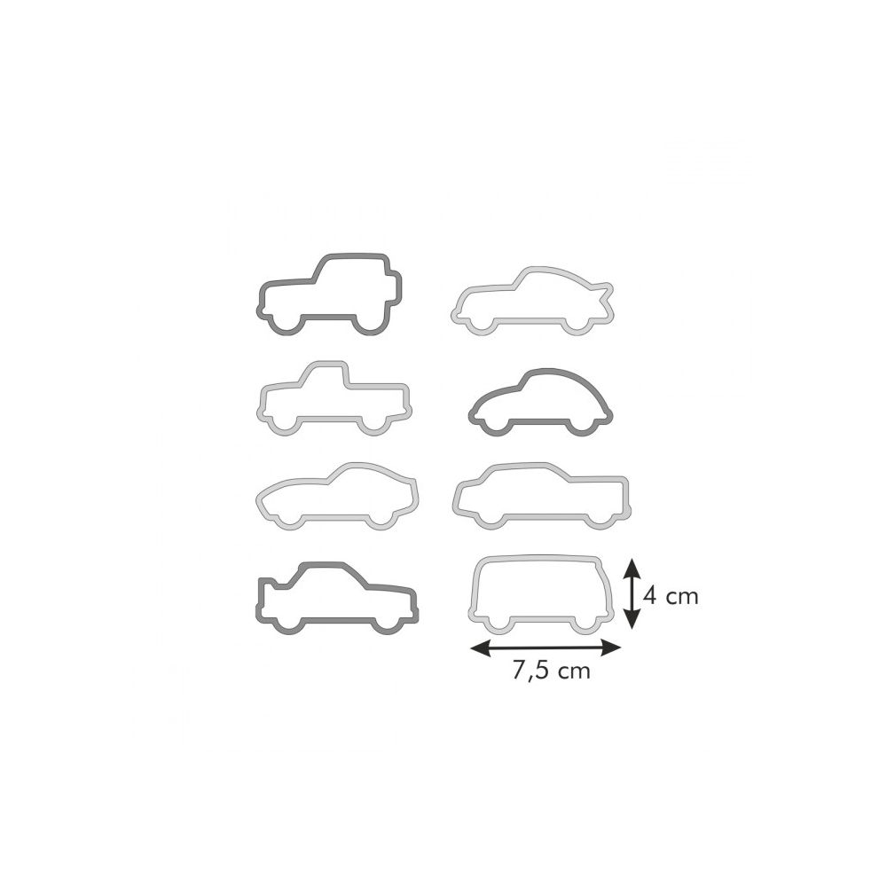 Molds, cookie cutters - Tescoma - Cars, 8 pcs.