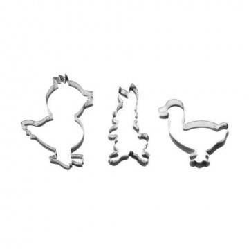 Set of cookie cutters, cookie cutters - Smolik - Easter animals, 3 pcs.