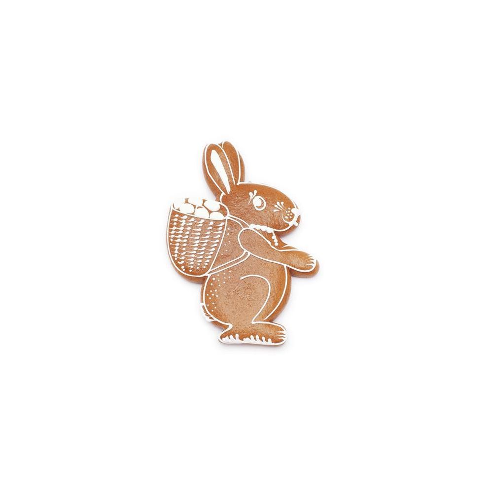 Mold, cookie cutter - Smolik - bunny with a basket, 16.5 cm