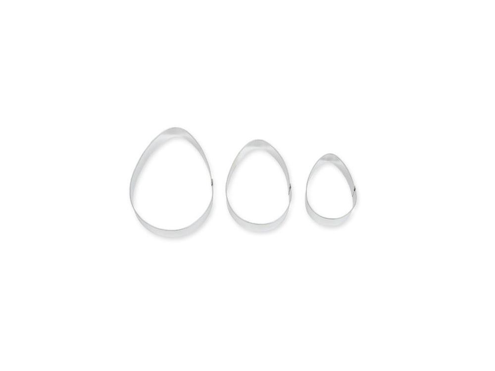 Set of cookie cutters, cookie cutters - Smolik - eggs, 3 pcs.