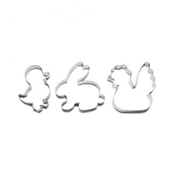A set of cookie cutters, cookie cutters - Smolik - Easter animals, 3 pcs.