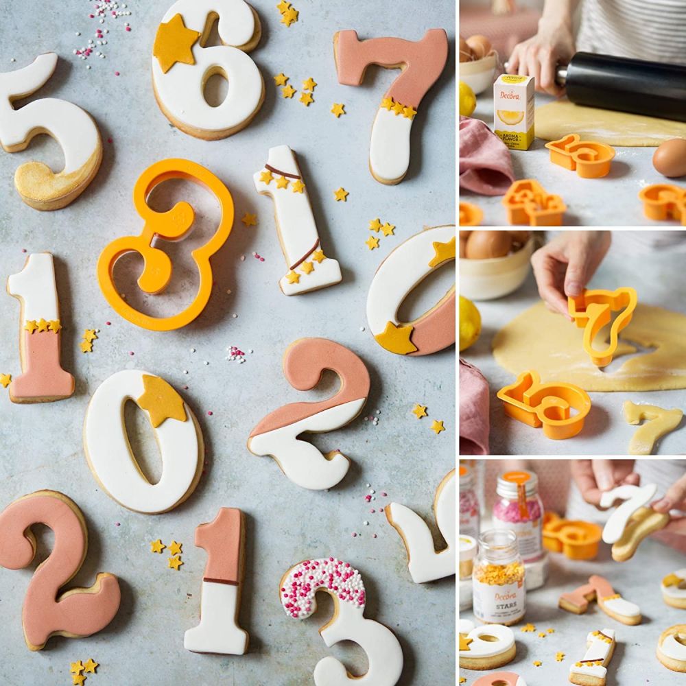 Set of cookie cutters - Decora - numbers, large, 10 pcs.