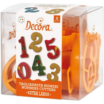 Set of cookie cutters - Decora - numbers, large, 9 pcs.