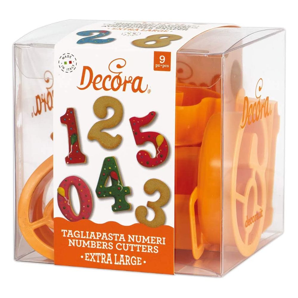 Set of cookie cutters - Decora - numbers, large, 9 pcs.