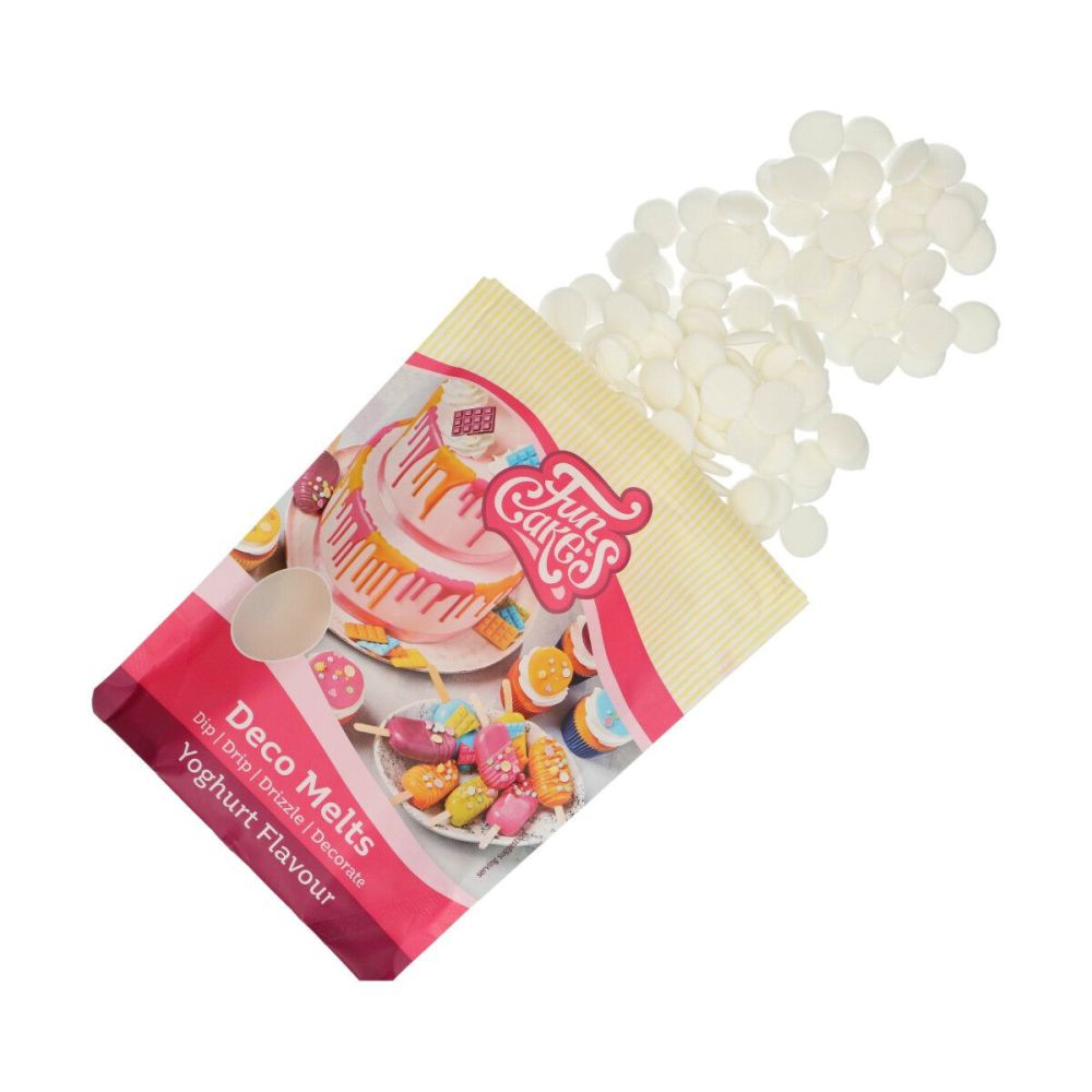 Deco Melts pastilles - FunCakes - yoghurt, white, 250 g