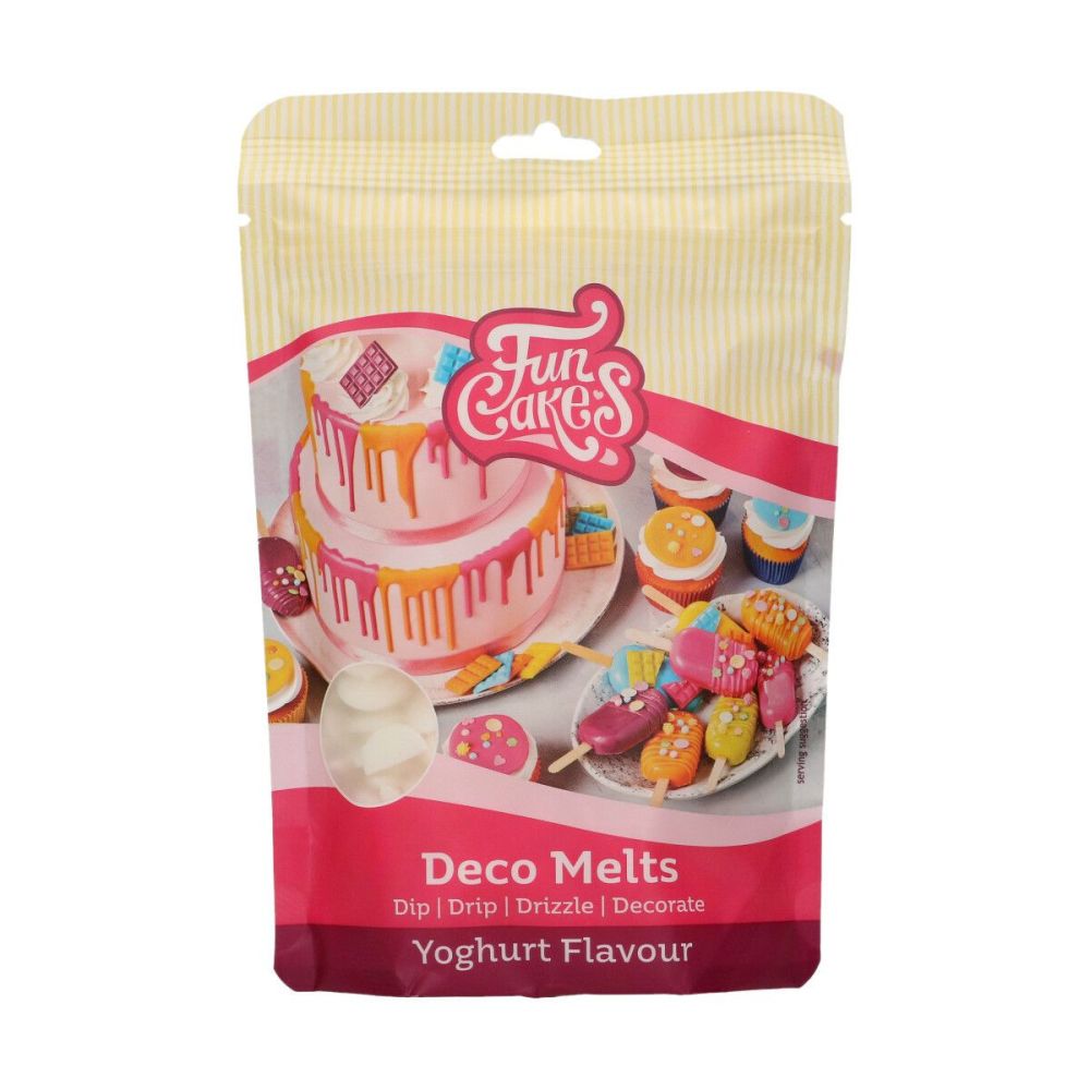 Pastylki Deco Melts - FunCakes - jogurtowe, białe, 250 g