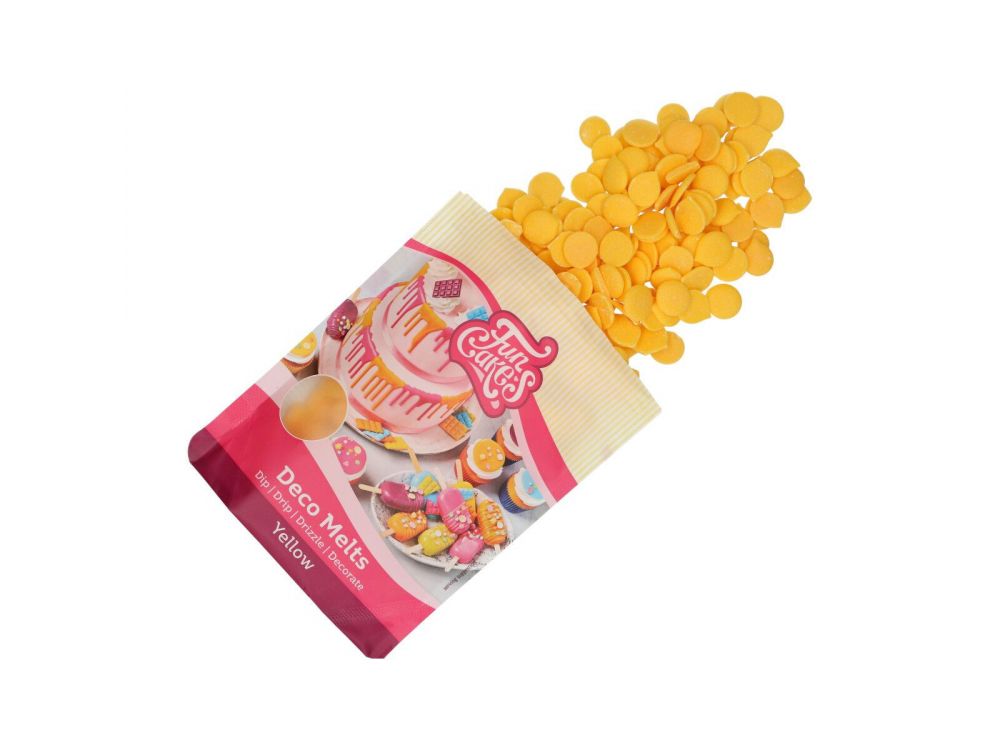 Pastylki Deco Melts - FunCakes - żółte, 250 g