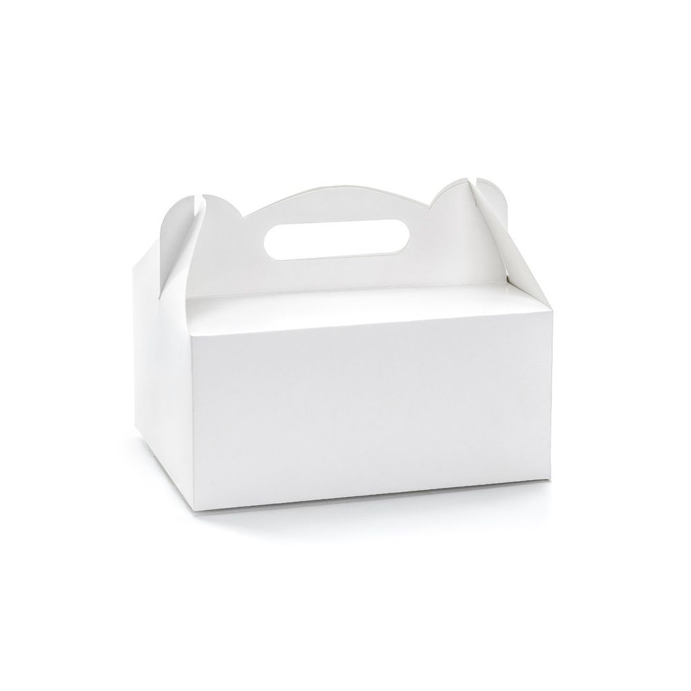 Boxes for cake - PartyDeco - white, 10 pcs.