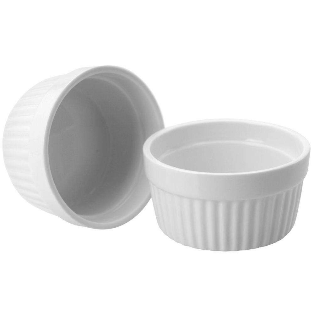 Ceramiczne kokilki do zapiekania - Excellent Houseware - białe, 9,5 cm, 2 szt.