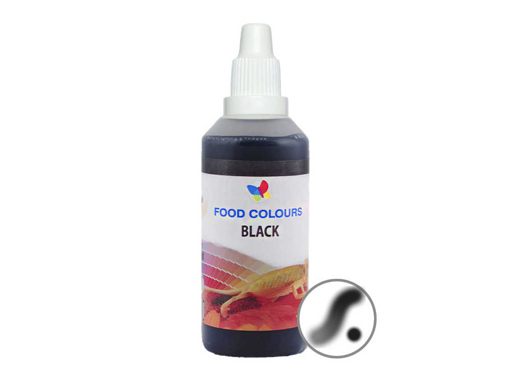 Liquid dye for airbrush - Food Colors - black, 60 ml