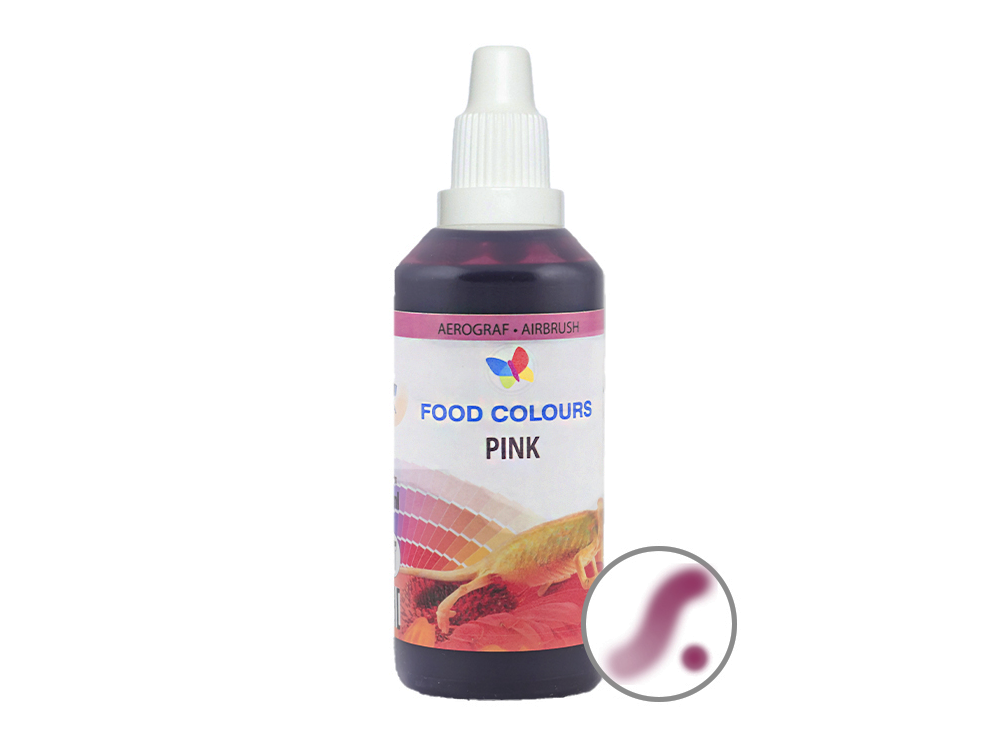 Barwnik w płynie do aerografu - Food Colours - różowy, 60 ml