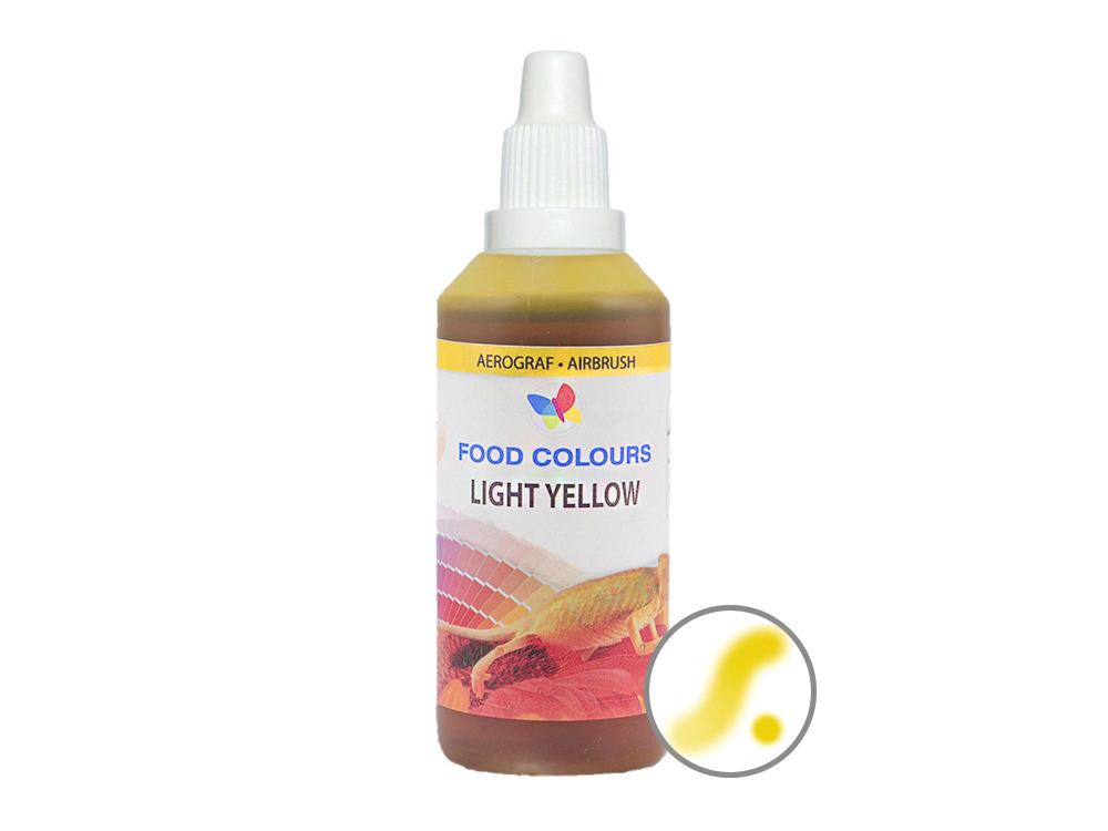 Barwnik w płynie do aerografu - Food Colours - jasny żółty, 60 ml