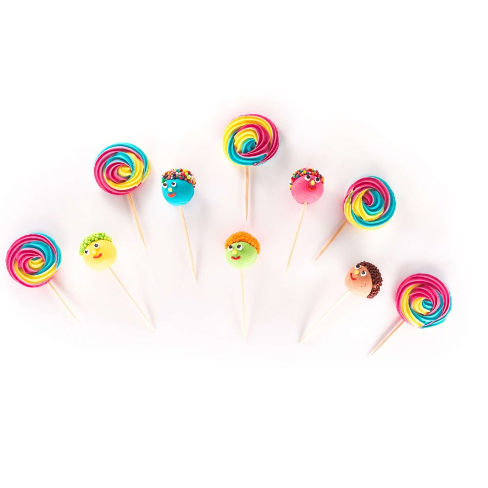 Sugar decorations for a cake - Slado - lollipops, 10 pcs.
