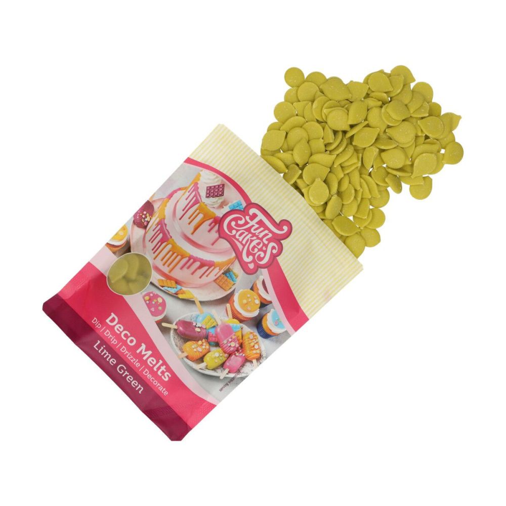 Pastylki Deco Melts - FunCakes - limonkowa zieleń, 250 g