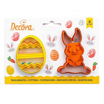 Molds, cookie cutters - Decora - Easter egg and bunny, 2 pcs.