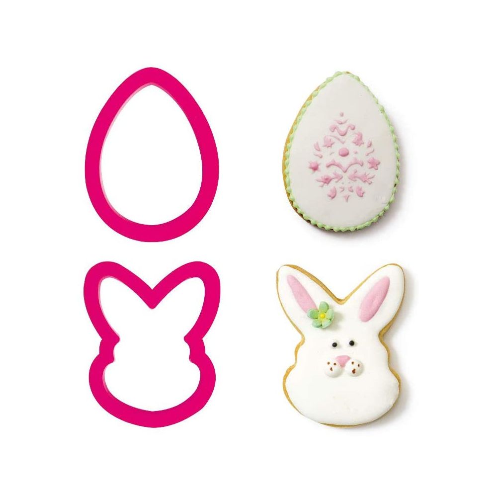 Molds, cookie cutters - Decora - egg and bunny, 2 pcs.