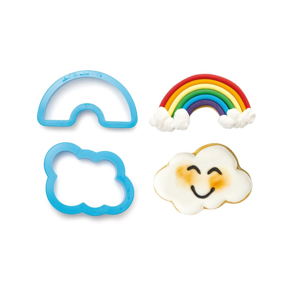 Molds, cookie cutters - Decora - rainbow and cloud, 2 pcs.
