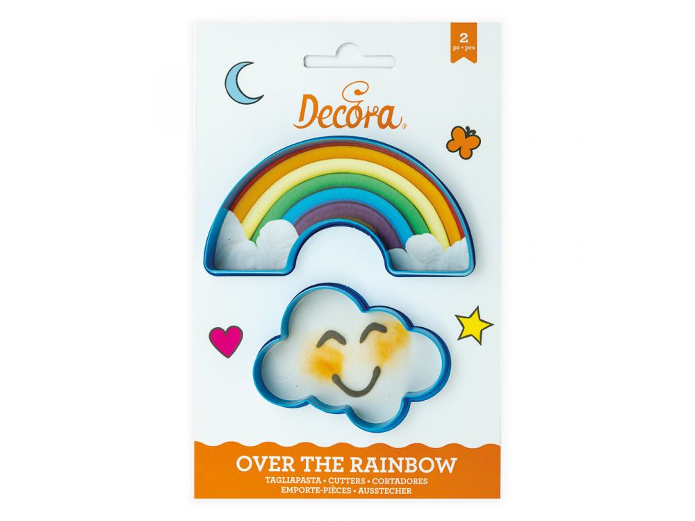 Molds, cookie cutters - Decora - rainbow and cloud, 2 pcs.