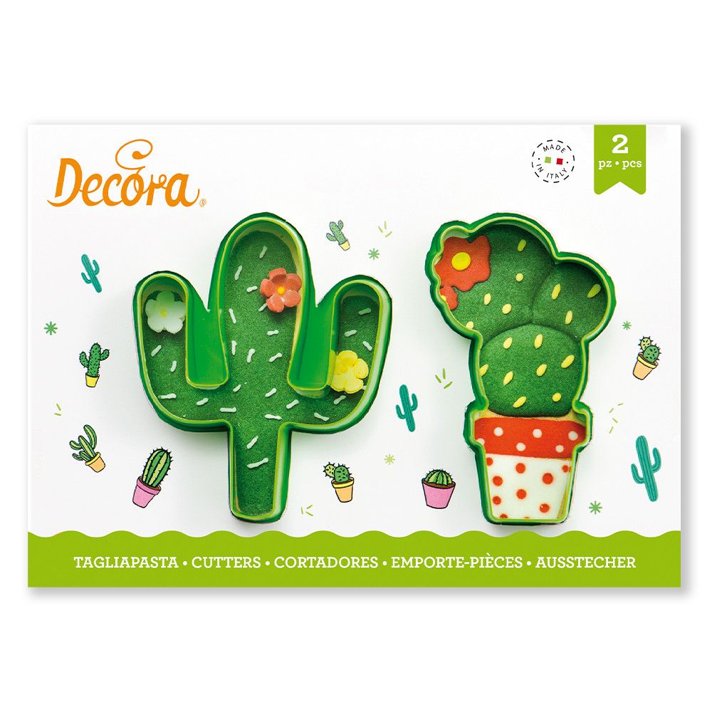Foremki, wykrawaczki do ciastek - Decora - kaktusy, 2 szt.