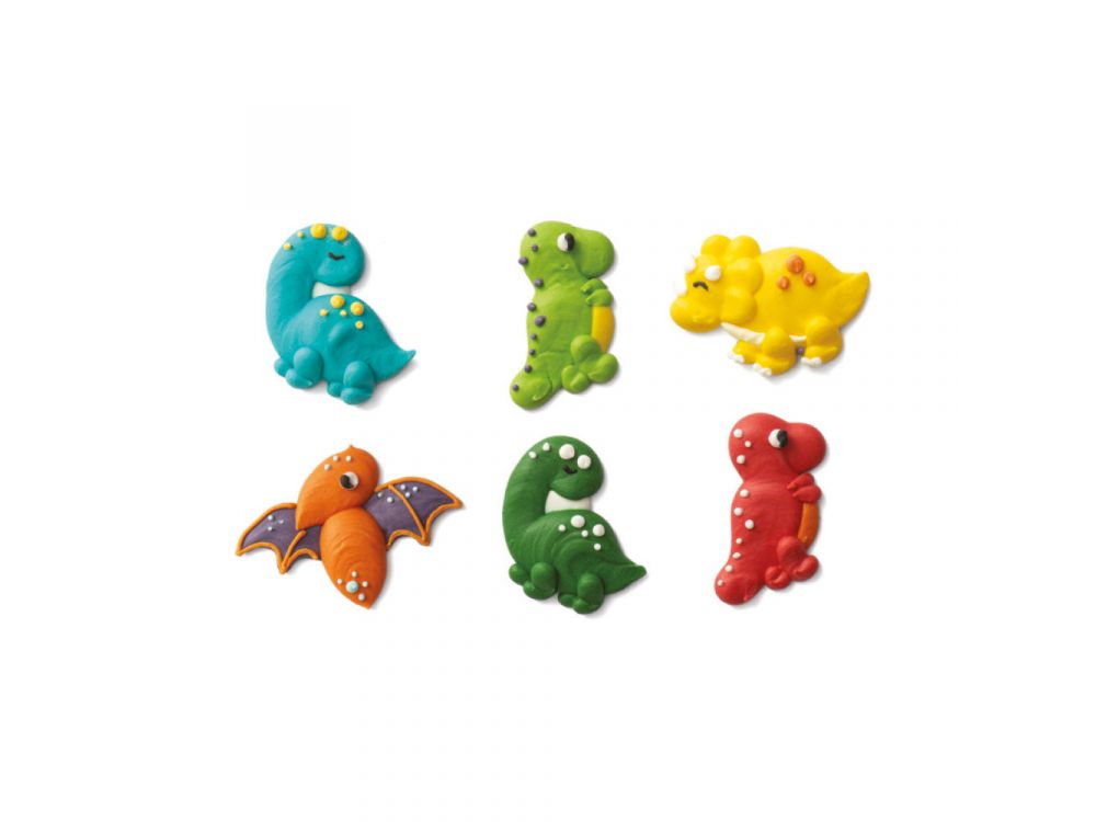 Ozdoby cukrowe - Decora - dinozaury, 6 szt.