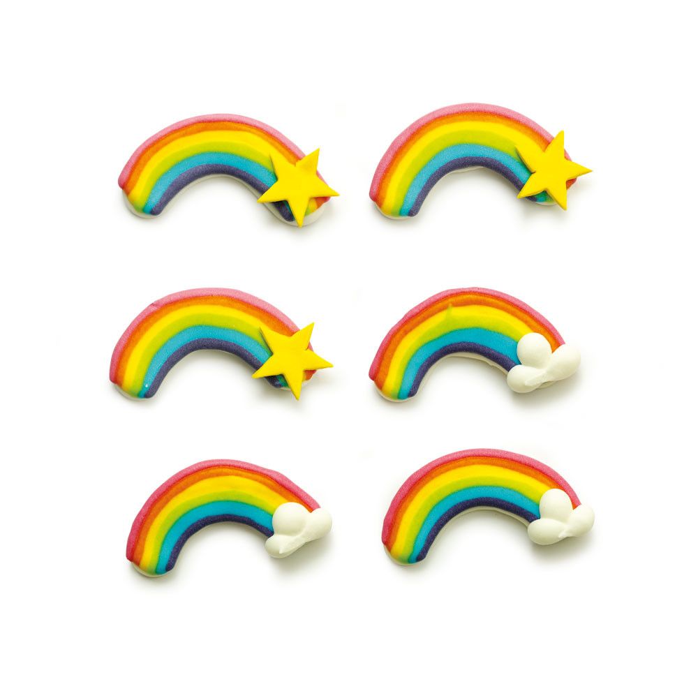 Sugar decorations - Decora - rainbows, 6 pcs.