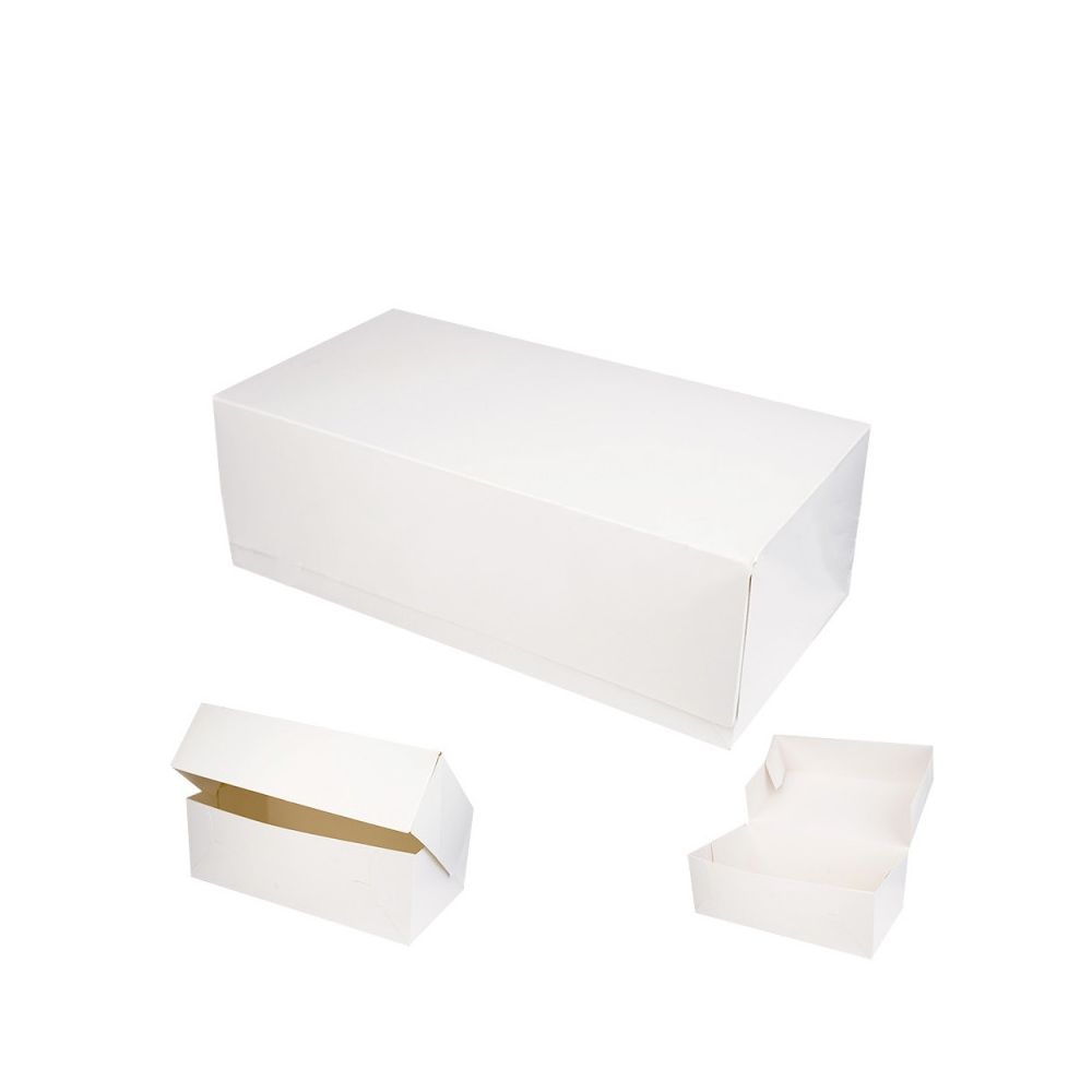 Cake box - white, 26 x 14 x 9 cm