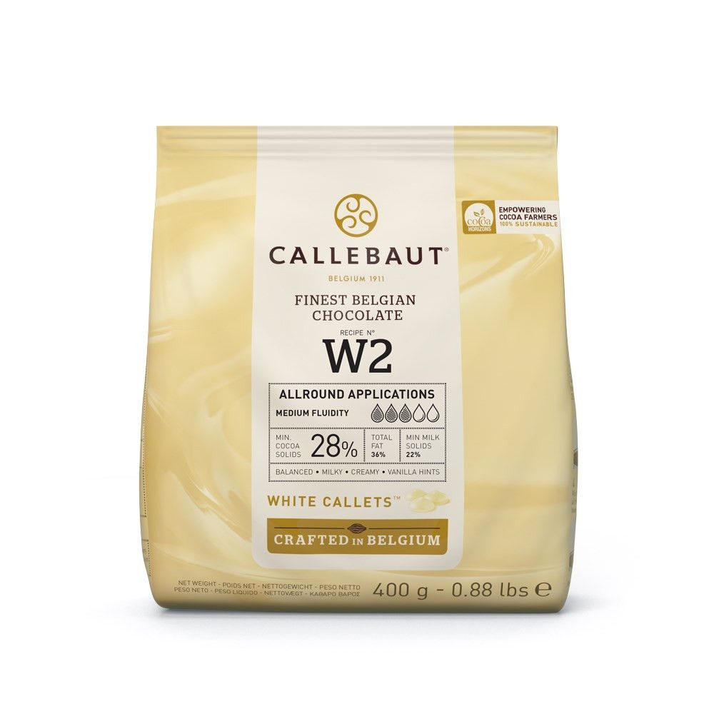 Czekolada belgijska w pastylkach - Callebaut - biała, 400 g