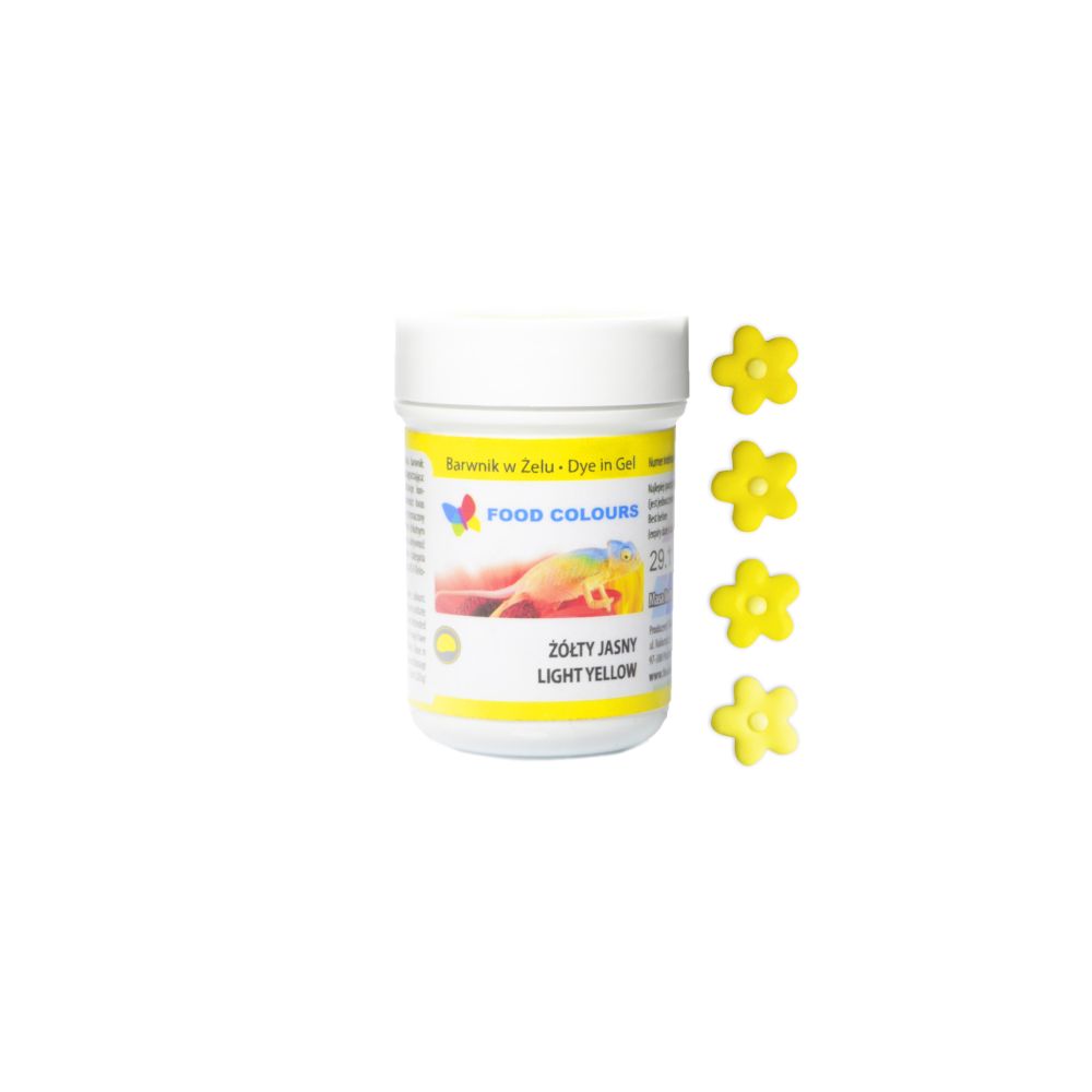 Food coloring gel in a jar - Food Colors - light yellow, 35 g