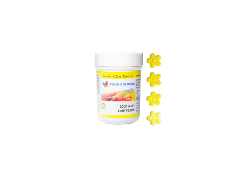 Food coloring gel in a jar - Food Colors - light yellow, 35 g