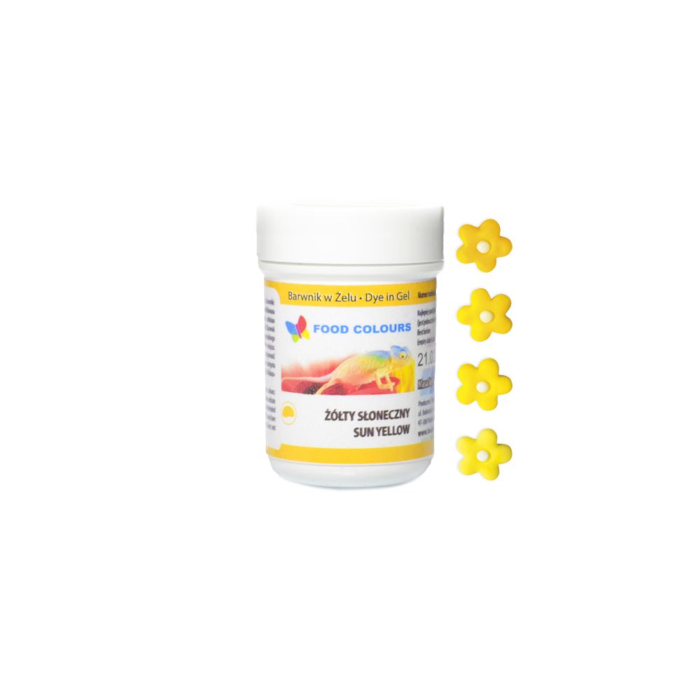 Food coloring gel in a jar - Food Colors - sun yellow, 35 g