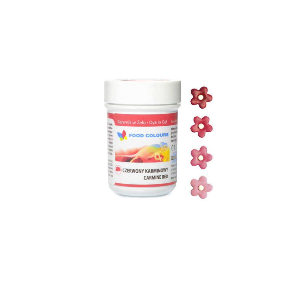 Food coloring gel in a jar - Food Colors - carmine, 35 g