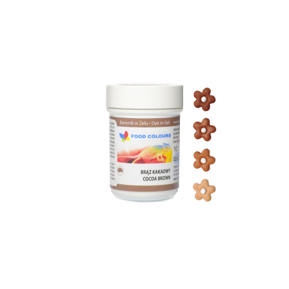 Food coloring gel in a jar - Food Colors - cocoa brown, 35 g