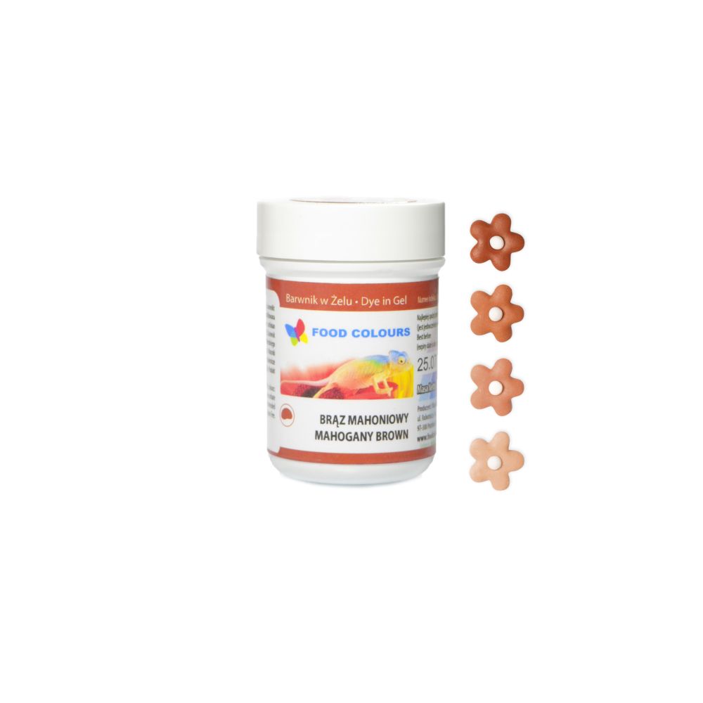 Food coloring gel in a jar - Food Colors - mahogany, 35 g