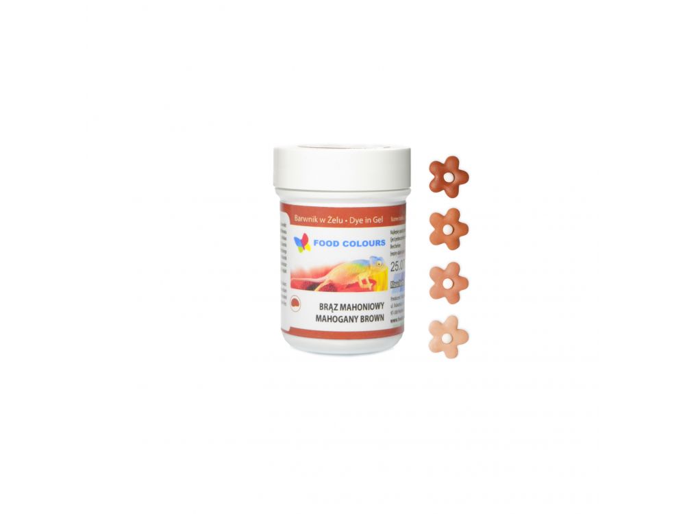 Food coloring gel in a jar - Food Colors - mahogany, 35 g