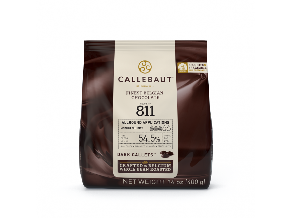 Belgian chocolate in lozenges - Callebaut - dark, 400 g
