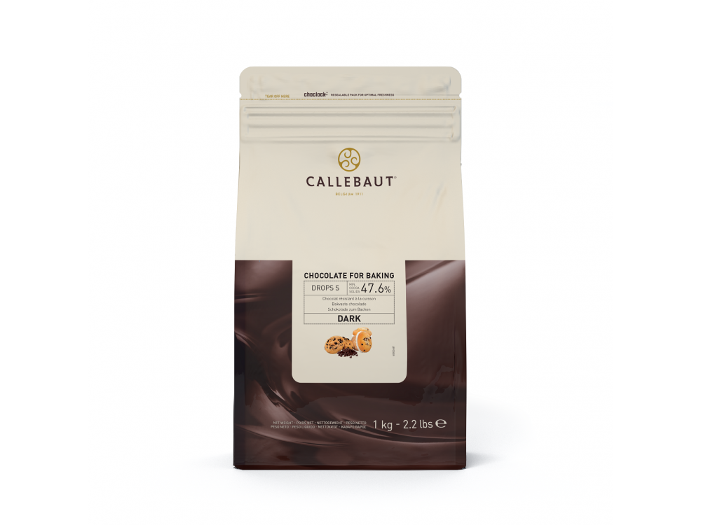 Czekolada do zapiekania - Callebaut - ciemna, mini dropsy, 1 kg