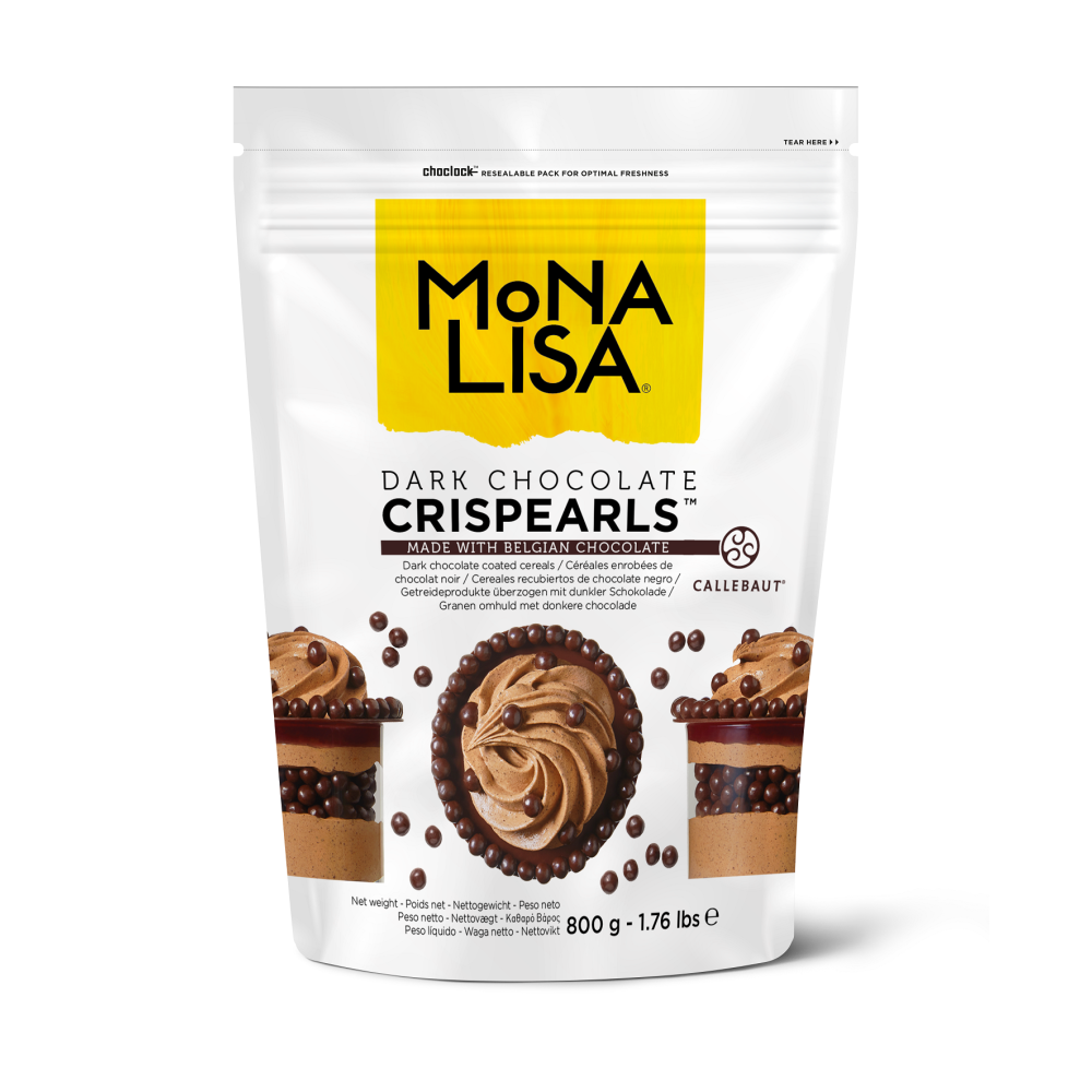 Posypka dekoracyjna Crispearls - Mona Lisa - ciemna czekolada, 800 g