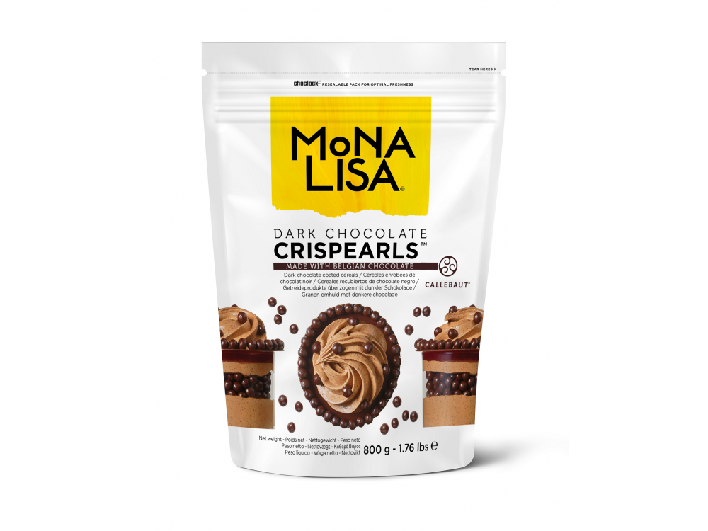 Decorative Crispearls - Mona Lisa - dark chocolate, 800 g