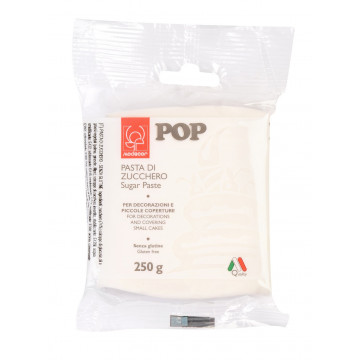 Sugar paste, fondant Pop - Modecor - white, 250 g