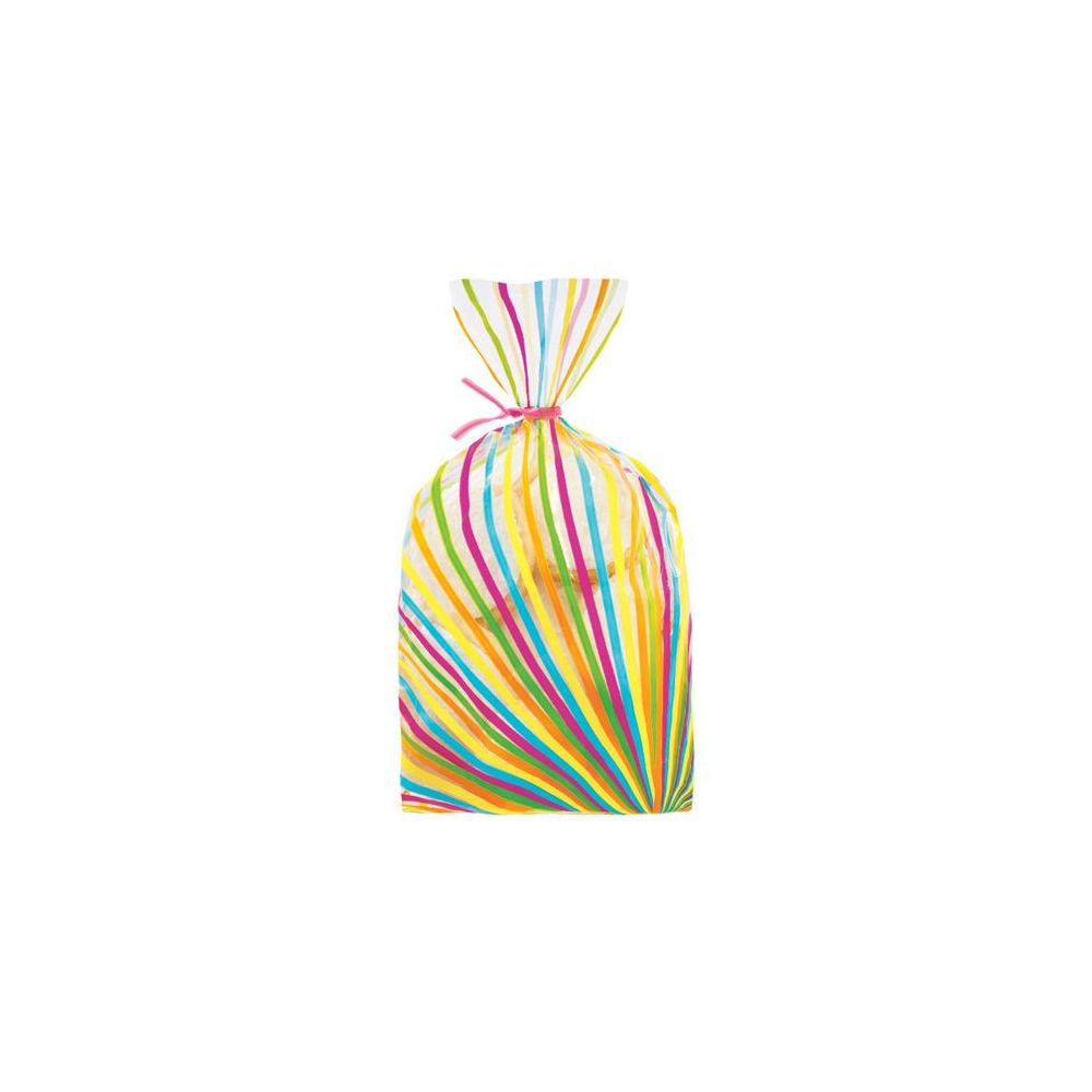 Decorative candy bags - Wilton - colorful stripes, 20 pcs.