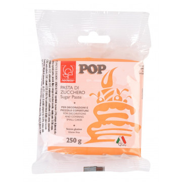 Sugar paste, fondant Pop - Modecor - orange, 250 g