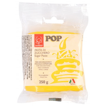 Sugar paste, fondant Pop - Modecor - yellow, 250 g