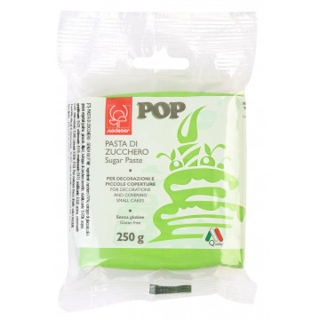 Sugar paste, fondant Pop - Modecor - green, 250 g