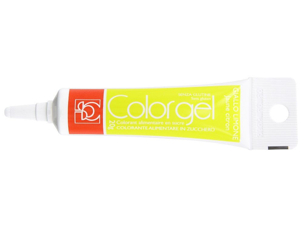 Color gel in tube - Modecor - lemon yellow, 20 g