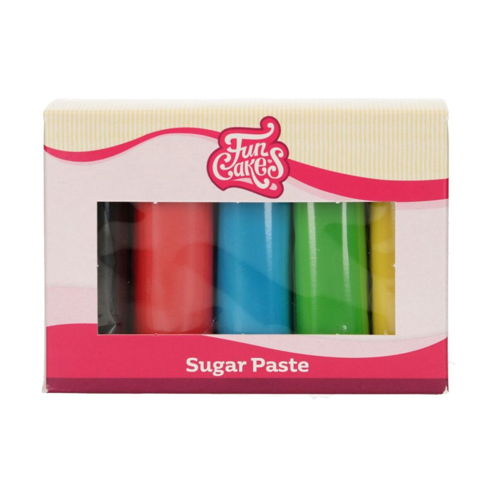 Zestaw mas cukrowych - FunCakes - Essential Colours, 5 x 100 g