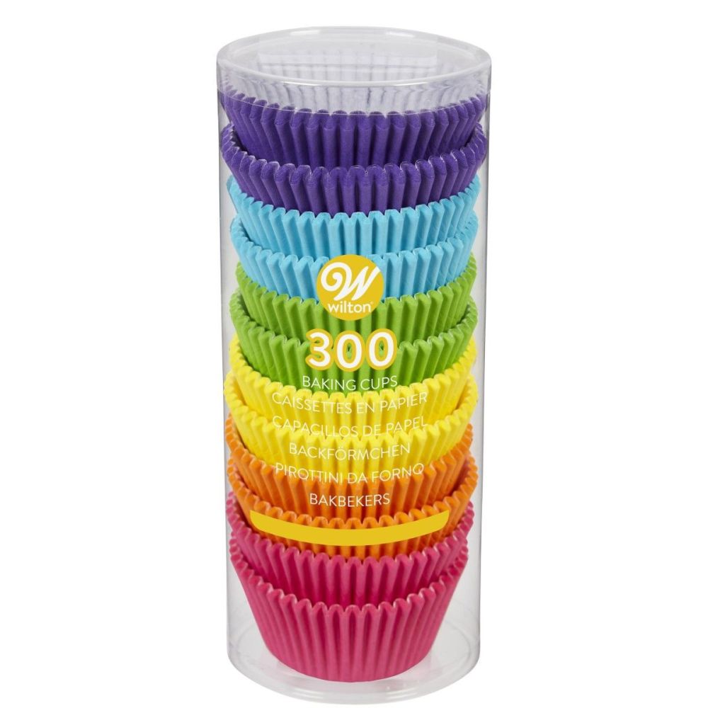 Baking cups - Wilton - Rainbow Brights, 300 pcs.