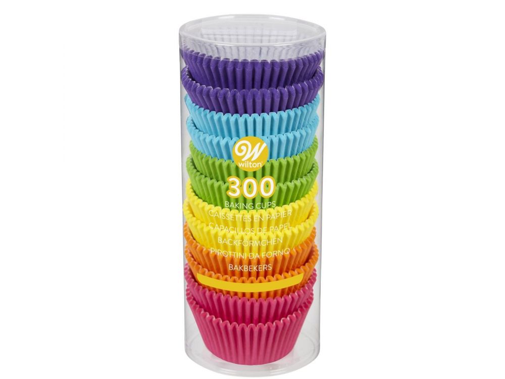 Baking cups - Wilton - Rainbow Brights, 300 pcs.