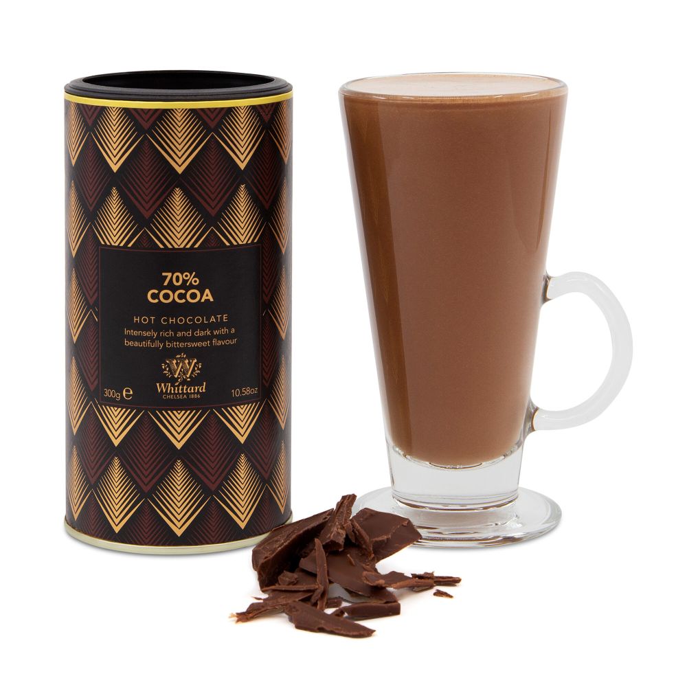 Luxury 70 % hot chocolate in powder - Whittard - dark, 300 g
